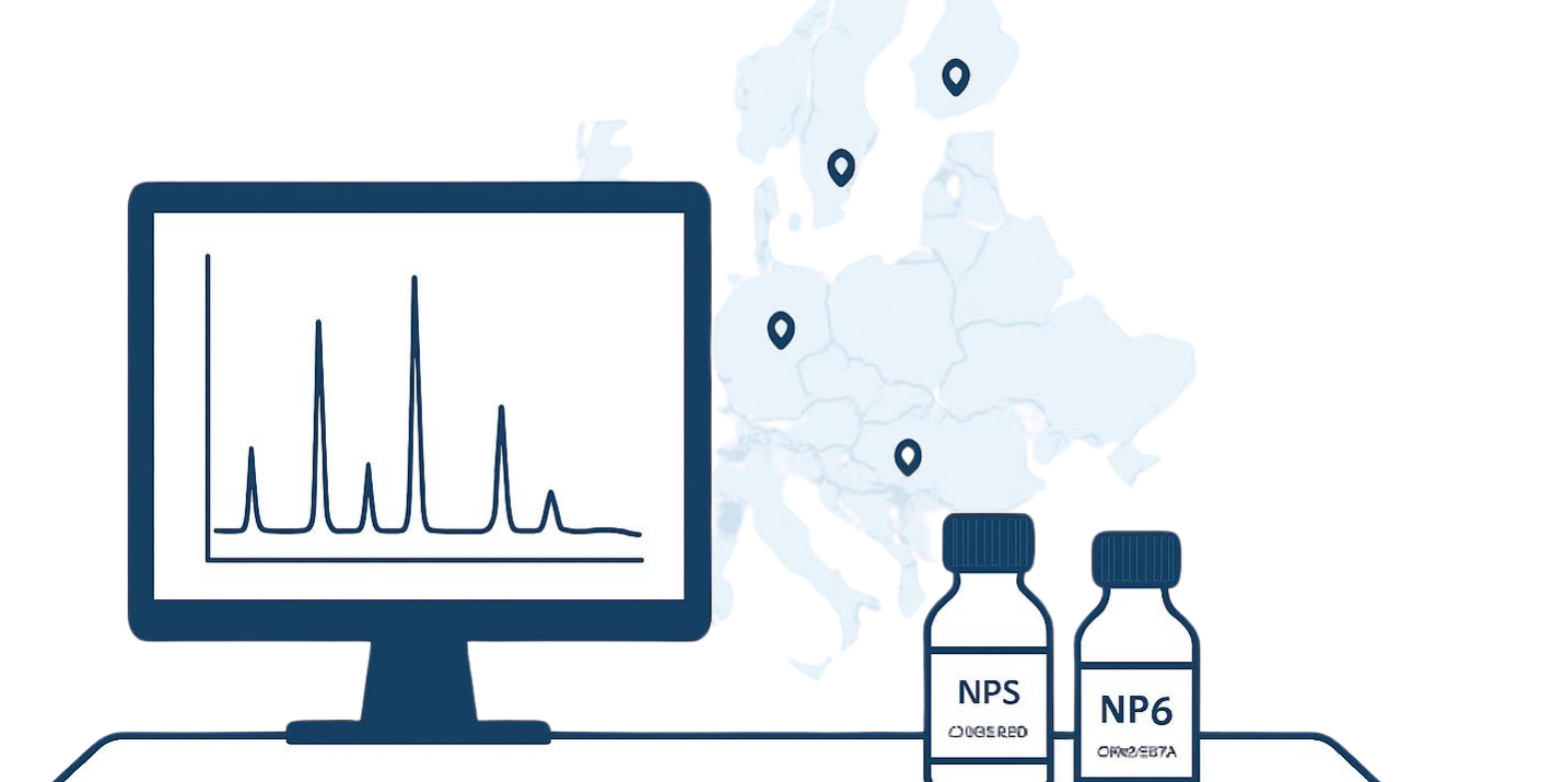 NPS nieuwe psychoactieve stoffen Europa laboratorium